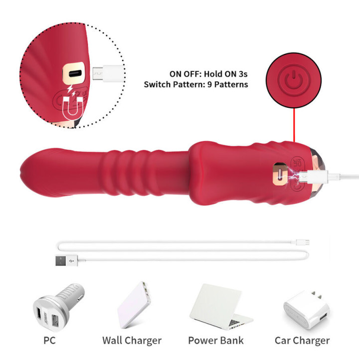 ARMONY - POINT A DILDO VIBRATEUR STIMULANT ROUGE