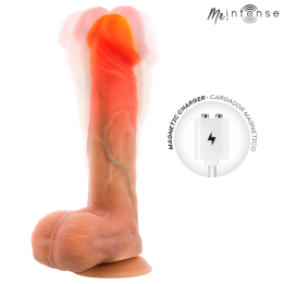 MR INTENSE - LOGAN VIBRATEUR GODEMICHET EN SILICONE AVEC EFFET CHAUFFANT ET TÉLÉCOMMANDE 20 CM -Ø- 4,1 CM