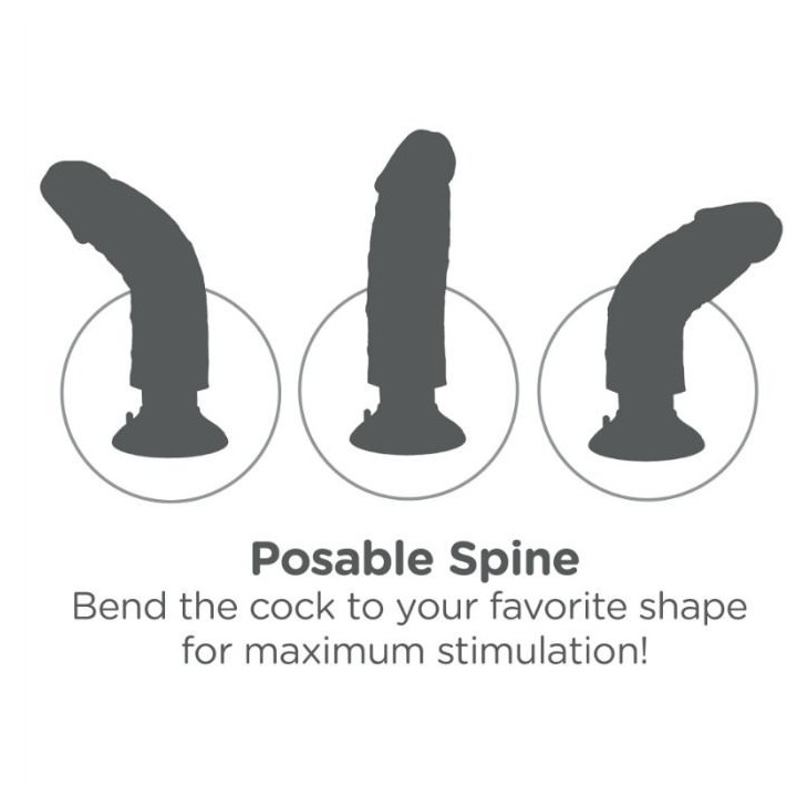 KING COCK - GODE VIBRANT AVEC TESTICULES 23 CM NOIR