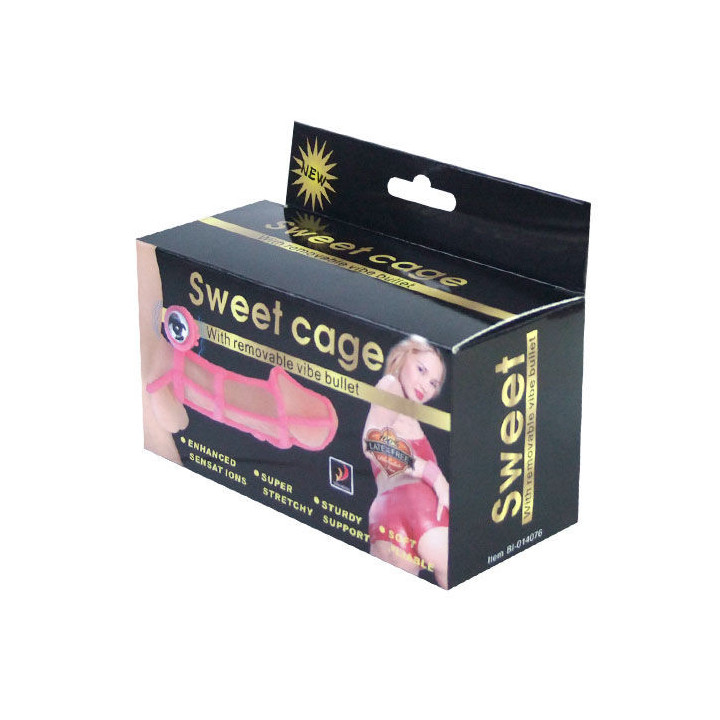 BAILE - COUVERTURE ET ANNEAU EN SILICONE SWEET 10 RYTHMES POUR LE PÉNIS ROSE
