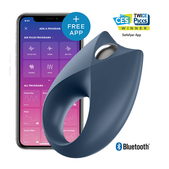 SATISFYER - APPLICATION PUISSANTE DE VIBRATEUR  UN ANNEAU ROYAL