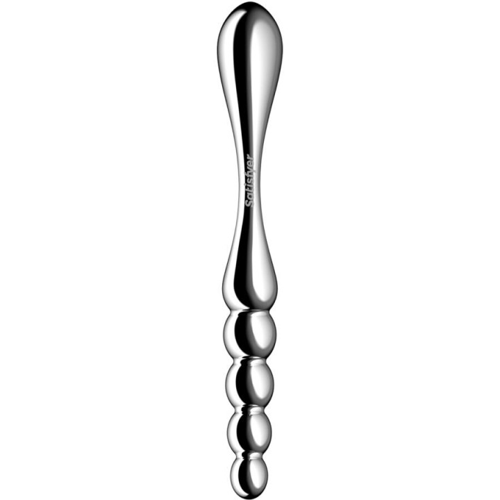 SATISFYER - STAR FORCE 1 GODEMICHET DOUBLE EN ACIER INOXYDABLE