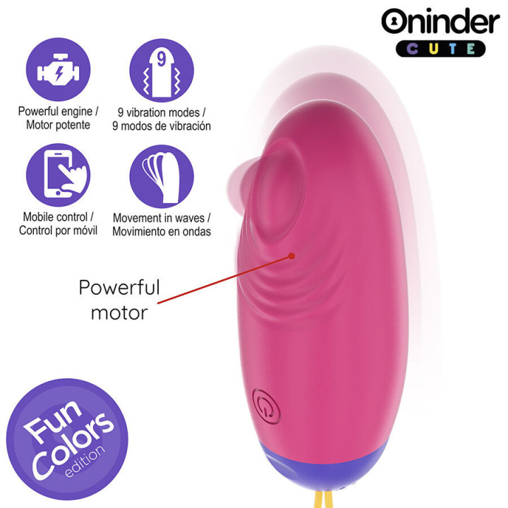 ONINDER CUTE - OeUF EN SILICONE À VIBRATIONS ET TAPOTEMENTS - APPLICATION MONDIALE GRATUITE