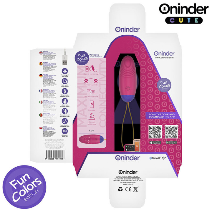ONINDER CUTE - OeUF EN SILICONE À VIBRATIONS ET TAPOTEMENTS - APPLICATION MONDIALE GRATUITE