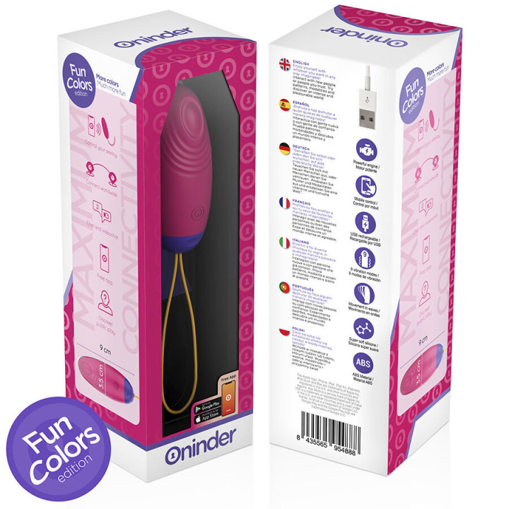 ONINDER CUTE - OeUF EN SILICONE À VIBRATIONS ET TAPOTEMENTS - APPLICATION MONDIALE GRATUITE