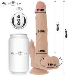 MR INTENSE - REDFORD MULTIFONCTION RÉALISTE AVEC VIBRATION ET TÉLÉCOMMANDE HAUT/BAS 23 CM -O- 3,5 CM