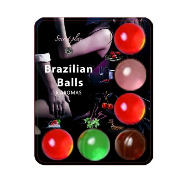 SECRETPLAY - BALLES BRÉSILIENNES LUBRIFIANT HOT BALLS 6 UNITÉS