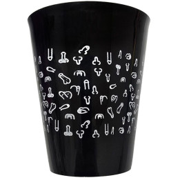 DIABLO PICANTE - BLACK CUP 500 ML AVEC PÉNIS BLANCS