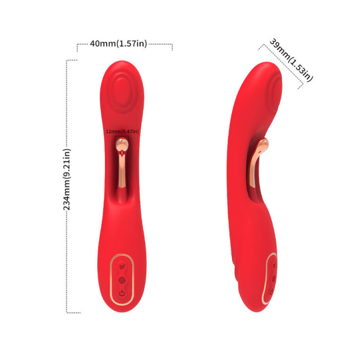 ARMONY - VIBRATEUR À LANGUE OSCILLANTE ROUGE