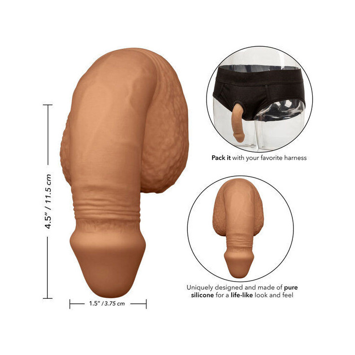 CALEXOTICS - EMBALLAGE SILICONE PÉNIS 12.75 CM CARAMEL