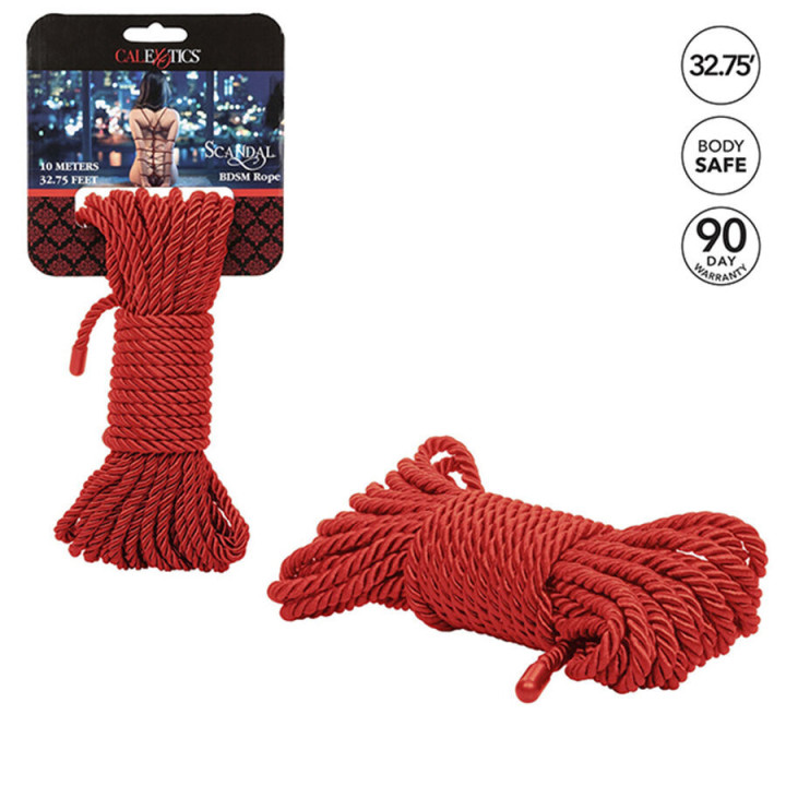 CALEXOTICS - SCANDAL CORDE BDSM ROUGE 10 M