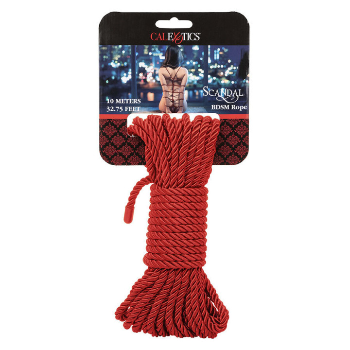 CALEXOTICS - SCANDAL CORDE BDSM ROUGE 10 M