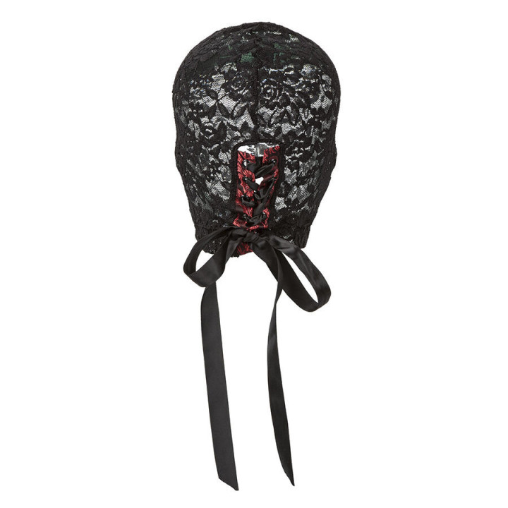 CALEXOTICS - SCANDAL CAGOULE EN DENTELLE NOIRE AVEC NOeUD