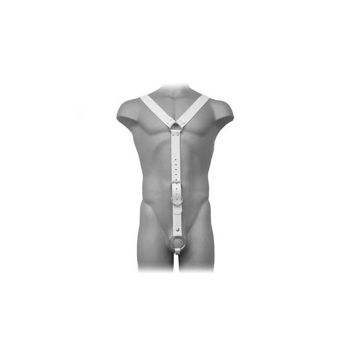 HARNAIS CUIR HOMME BLANC