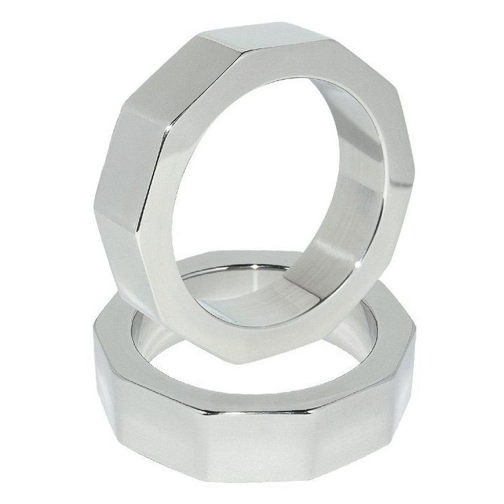 METAL HARD - ANNEAU DE PÉNIS ET DÉCROU DE TESTICULE 55 MM
