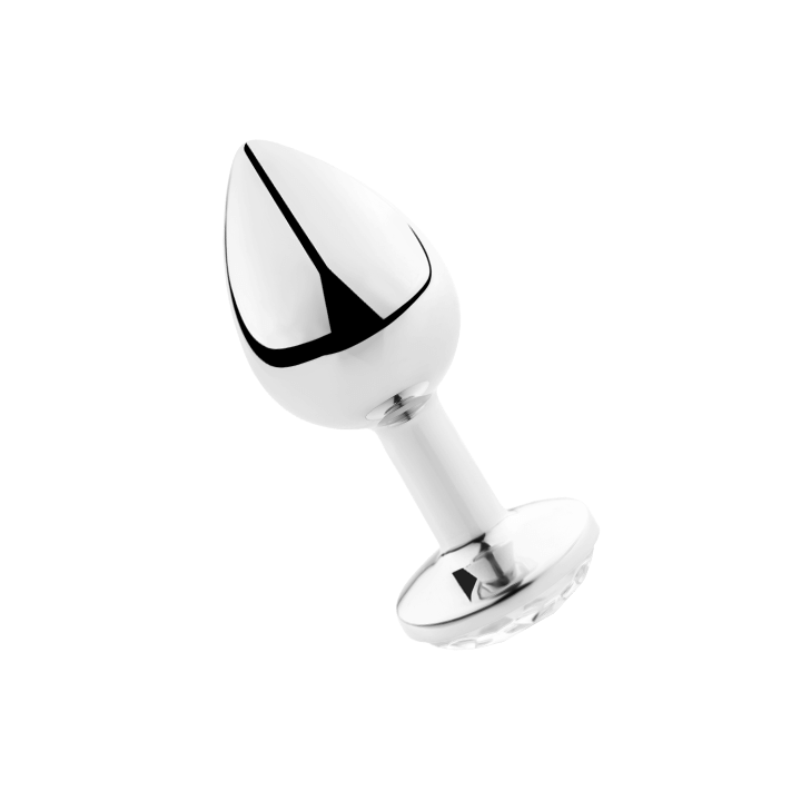 SECRETPLAY - PLUG ANAL TRANSPARENT ALUMINIUM 8 CM