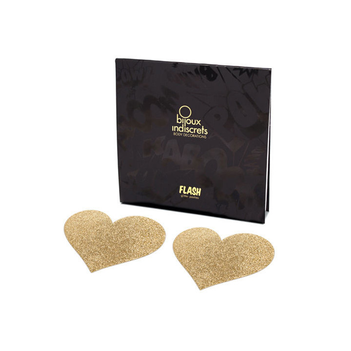 BIJOUX INDISCRETS - CACHE-METONS FLASH COEUR D'OR
