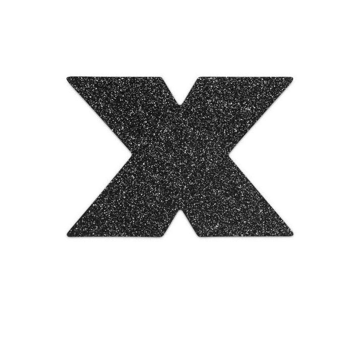 BIJOUX - INDISCRETS FLASH CROSS NIPPLE CAPS NOIR