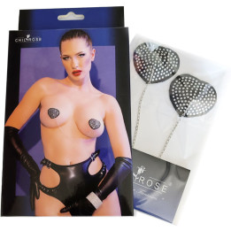 CHILIROSE - CR 4662 CACHE TÉTONS ARGENT & NOIR