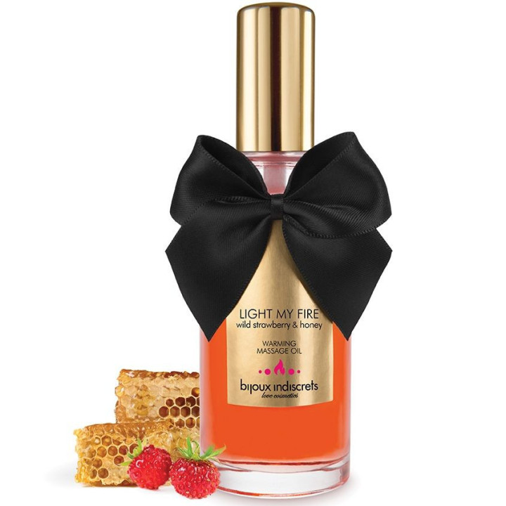 BIJOUX INDISCRETS - HUILE DE MASSAGE EFFET CHALEUR ARÃME FRAISE