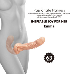 BAILE - EMMA STRAP-ON TEXTURÉ À DOUBLE PÉNÉTRATION