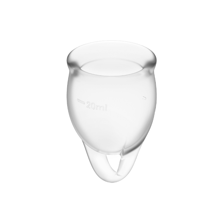 SATISFYER - COUPE MENSTRUELLE FEEL CONFIDENT TRANSPARENTE 15 + 20 ML