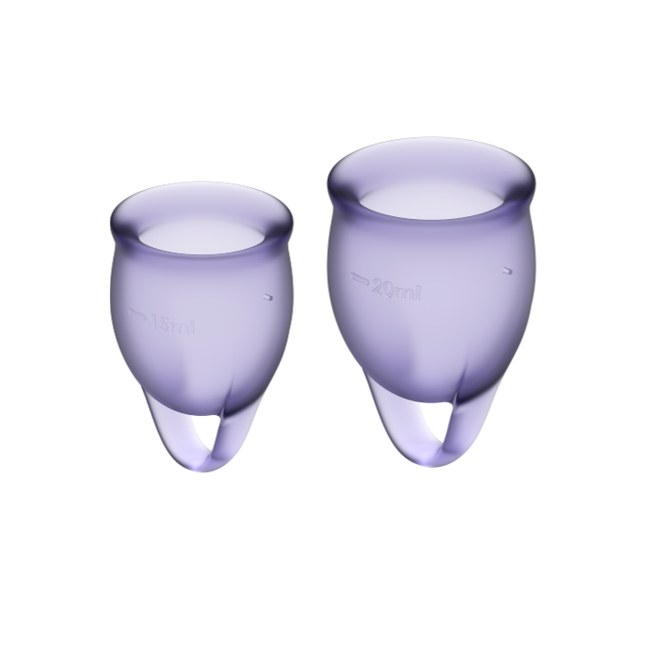 SATISFYER - COUPE MENSTRUELLE FEEL CONFIDENT VIOLET 15 + 20 ML