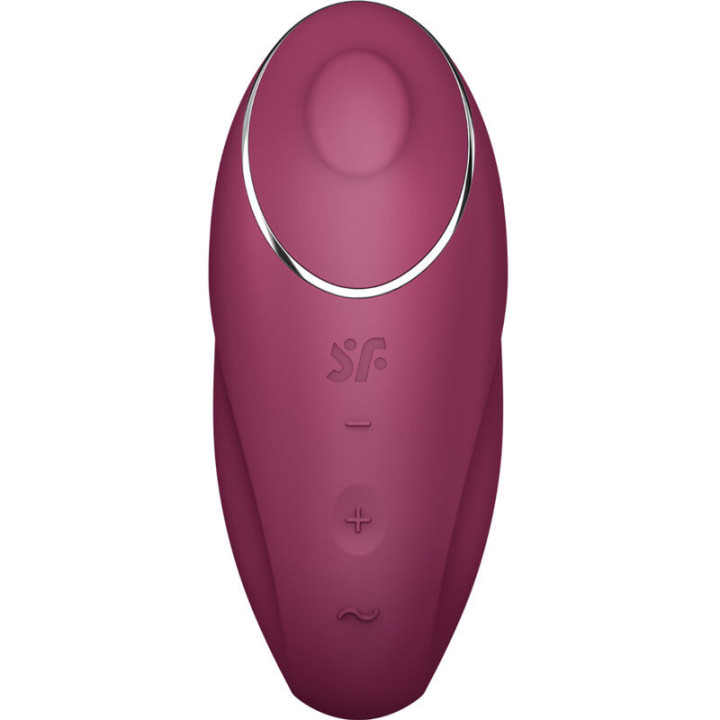SATISFYER - TAP & CLIMAX 1 VIBRATEUR LAY-ON ROUGE